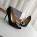 Manolo Blahnik Hangisi 105 Pumps In Black Satin Manolo Blahnik Hangisi 105 Pumps In Black Satin