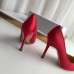 Manolo Blahnik Hangisi 105 Pumps In Red Satin Manolo Blahnik Hangisi 105 Pumps In Red Satin