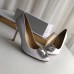 Manolo Blahnik Hangisi 105 Pumps In White Satin Manolo Blahnik Hangisi 105 Pumps In White Satin