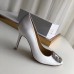 Manolo Blahnik Hangisi 105 Pumps In White Satin Manolo Blahnik Hangisi 105 Pumps In White Satin