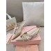 Miu Miu Slingback Pumps 55mm in Sand Patent Leather with Buckles Miu Miu Slingback Pumps 55mm in Sand Patent Leather with Buckles