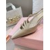 Miu Miu Slingback Pumps 55mm in Sand Patent Leather with Buckles Miu Miu Slingback Pumps 55mm in Sand Patent Leather with Buckles