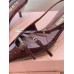 Miu Miu Slingback Pumps 55mm in Bordeaux Patent Leather with Buckles