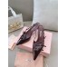 Miu Miu Slingback Pumps 55mm in Bordeaux Patent Leather with Buckles