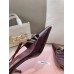Miu Miu Slingback Pumps 55mm in Bordeaux Patent Leather with Buckles