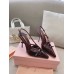 Miu Miu Slingback Pumps 105mm in Bordeaux Patent Leather with Buckles