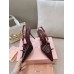 Miu Miu Slingback Pumps 105mm in Bordeaux Patent Leather with Buckles