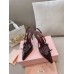 Miu Miu Slingback Pumps 105mm in Bordeaux Patent Leather with Buckles