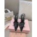 Miu Miu Slingback Pumps 105mm in Black Patent Leather with Buckles Miu Miu Slingback Pumps 105mm in Black Patent Leather with Buckles