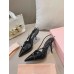 Miu Miu Slingback Pumps 105mm in Black Patent Leather with Buckles Miu Miu Slingback Pumps 105mm in Black Patent Leather with Buckles