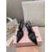 Miu Miu Slingback Pumps 105mm in Black Patent Leather with Buckles Miu Miu Slingback Pumps 105mm in Black Patent Leather with Buckles