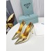 Prada Pumps 85mm In Gold Metallic Leather Prada Pumps 85mm In Gold Metallic Leather
