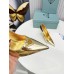 Prada Pumps 85mm In Gold Metallic Leather Prada Pumps 85mm In Gold Metallic Leather