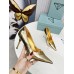 Prada Pumps 85mm In Gold Metallic Leather Prada Pumps 85mm In Gold Metallic Leather