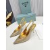 Prada Slingbacks Pumps 85mm in Satin with Crystals Prada Slingbacks Pumps 85mm in Satin with Crystals