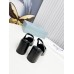 Prada Slingbacks Pumps 75mm In Black Patent Leather