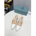 Prada Slingbacks Pumps 65mm In White Patent Leather