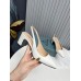 Prada Slingbacks Pumps 65mm In White Patent Leather