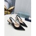Prada Slingbacks Pumps 45mm In Black Patent Leather