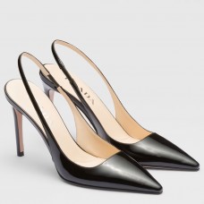 Prada Slingbacks Pumps 95mm In Black Patent Leather Prada Slingbacks Pumps 95mm In Black Patent Leather
