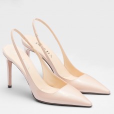 Prada Slingbacks Pumps 95mm In Powder Pink Patent Leather Prada Slingbacks Pumps 95mm In Powder Pink Patent Leather
