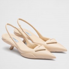 Prada Slingback Pumps in Powder Padded Leather Prada Slingback Pumps in Powder Padded Leather