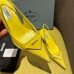 Prada Slingback Pumps in Yellow Padded Leather Prada Slingback Pumps in Yellow Padded Leather