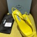 Prada Slingback Pumps in Yellow Padded Leather Prada Slingback Pumps in Yellow Padded Leather