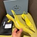 Prada Slingback Pumps in Yellow Padded Leather Prada Slingback Pumps in Yellow Padded Leather