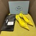 Prada Slingback Pumps in Yellow Padded Leather Prada Slingback Pumps in Yellow Padded Leather
