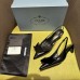 Prada Slingback Pumps 45mm in Black Brushed Leather Prada Slingback Pumps 45mm in Black Brushed Leather
