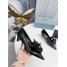 Prada Pumps 45mm in Black Leather with Floral Appliques Prada Pumps 45mm in Black Leather with Floral Appliques
