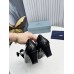 Prada Pumps 45mm in Black Leather with Floral Appliques Prada Pumps 45mm in Black Leather with Floral Appliques