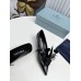 Prada Pumps 45mm in Black Leather with Floral Appliques Prada Pumps 45mm in Black Leather with Floral Appliques