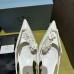 Prada Pumps 45mm in White Leather with Floral Appliques Prada Pumps 45mm in White Leather with Floral Appliques