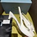 Prada Pumps 45mm in White Leather with Floral Appliques Prada Pumps 45mm in White Leather with Floral Appliques