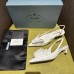 Prada Pumps 45mm in White Leather with Floral Appliques Prada Pumps 45mm in White Leather with Floral Appliques