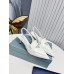 Prada Slingback Pumps 45mm in White Patent Calfskin Prada Slingback Pumps 45mm in White Patent Calfskin