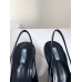 Prada Slingback Pumps In Black Brushed Leather Prada Slingback Pumps In Black Brushed Leather