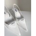 Prada Slingback Pumps In White Brushed Leather Prada Slingback Pumps In White Brushed Leather