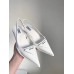 Prada Slingback Pumps In White Brushed Leather Prada Slingback Pumps In White Brushed Leather