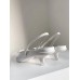 Prada Slingback Pumps In White Brushed Leather Prada Slingback Pumps In White Brushed Leather
