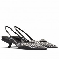 Prada Satin Slingback Pumps with Crystals Prada Satin Slingback Pumps with Crystals