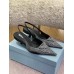Prada Satin Slingback Pumps with Crystals Prada Satin Slingback Pumps with Crystals