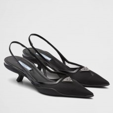 Prada Slingback Pumps In Mesh Fabric Prada Slingback Pumps In Mesh Fabric