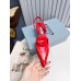 Prada Slingback Pumps 55MM In Red Brushed Leather Prada Slingback Pumps 55MM In Red Brushed Leather