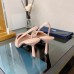 Prada Slingback Pumps 75MM In Powder Brushed Leather Prada Slingback Pumps 75MM In Powder Brushed Leather