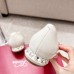Roger Vivier Strass Heel Covered Buckle Ballerinas In White Patent Leather Roger Vivier Strass Heel Covered Buckle Ballerinas In White Patent Leather