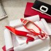 Roger Vivier Virgule Strass Buckle Slingback Pumps in Red Satin Roger Vivier Virgule Strass Buckle Slingback Pumps in Red Satin