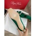 Roger Vivier Trompette Crystal Buckle Pumps in Green Satin Roger Vivier Trompette Crystal Buckle Pumps in Green Satin